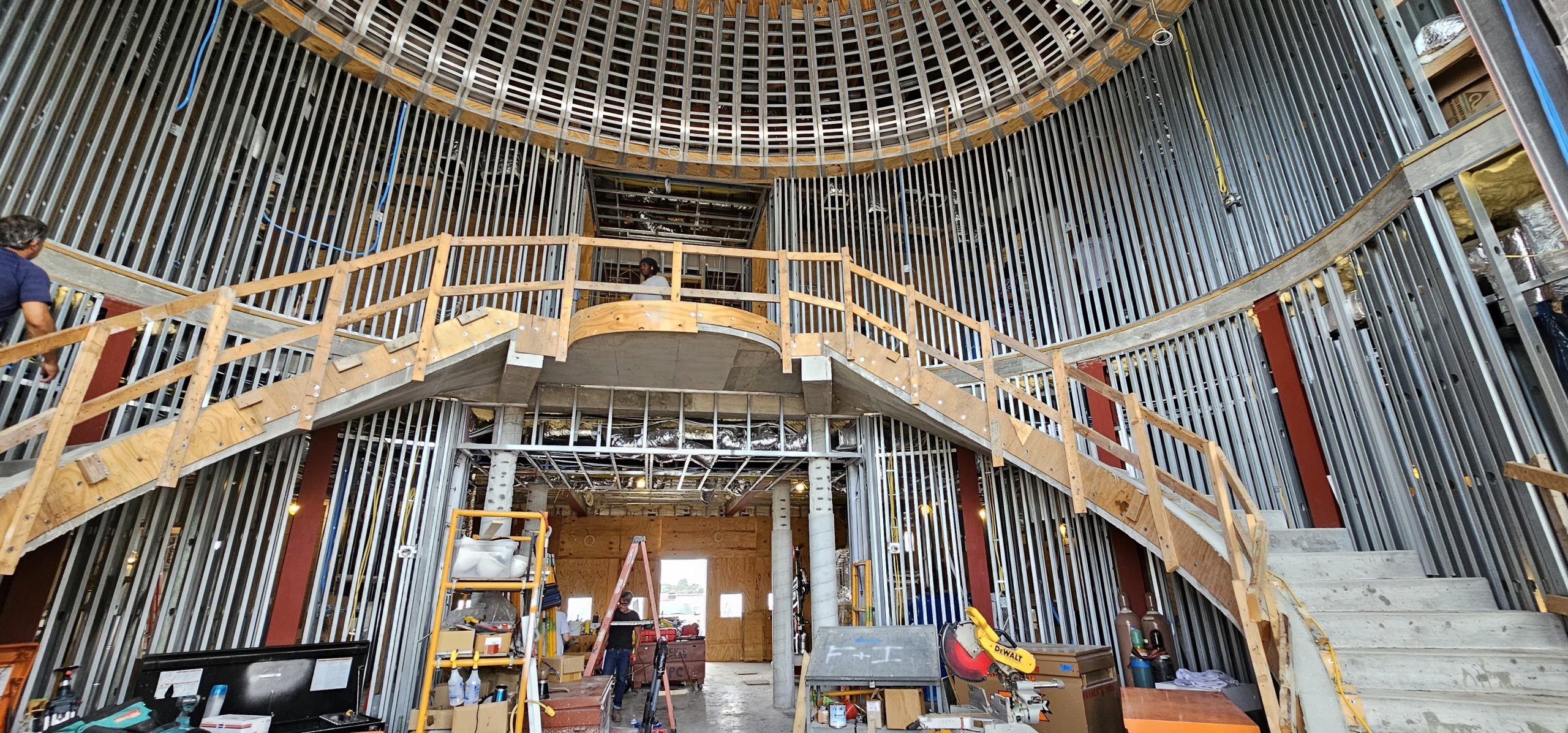Curved stair and framing structure by King General Construction